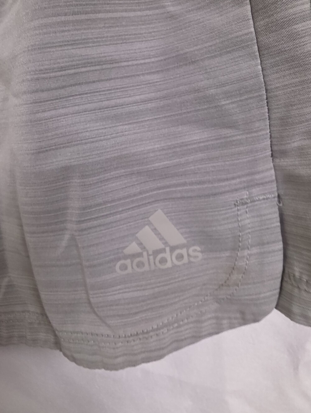 adidas Women’s Light Gray Athletic Shorts - Picture 2 of 5